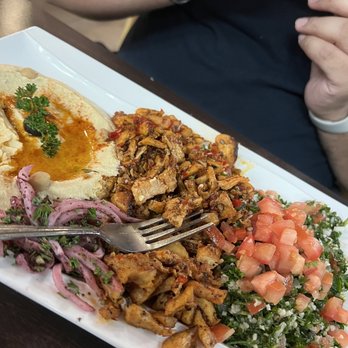 Kabob Korner - Chicken Shawarma Platter - Indian Near Me - Houston, Texas