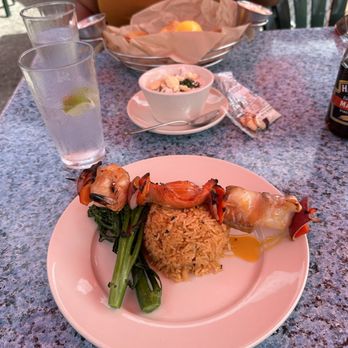 Ivar's Salmon House - Seafood Brochette, 1 Skewer & Cup of Ivars Famous White Clam Chowder! - Seafood Near Me - Seattle, Washington Ivar's Salmon House - Seafood Brochette, 1 Skewer & Cup of Ivars Famous White Clam Chowder! - Seafood Near Me - Seattle, Washington