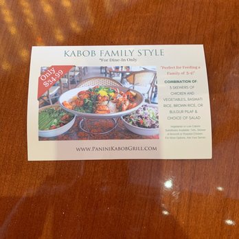 Panini Kabob Grill - Family style - Mediterranean Near Me - Burbank, California