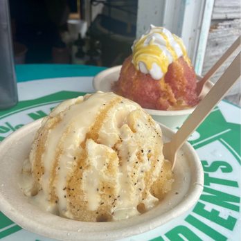 Kula Shave Ice - Dreamsicle and Lava Flow - Shaved Ice Near Me - Hilo, Hawaii