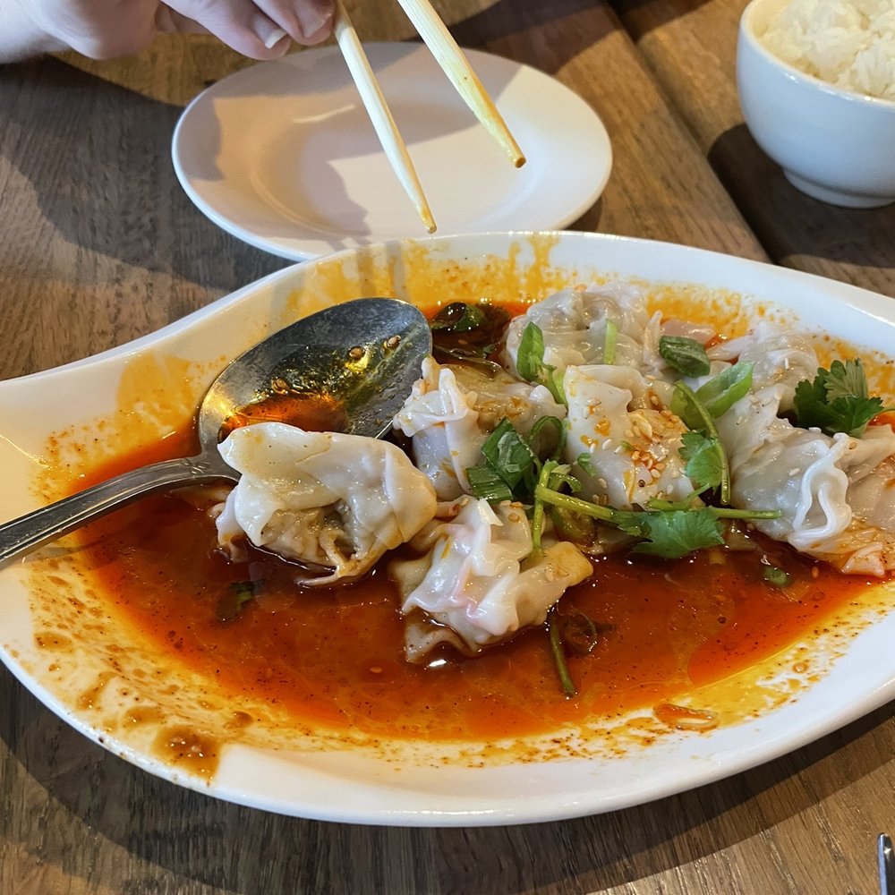 WEI Authentic Chinese - Wontons in chili oil - Cantonese Near Me - Buford, Georgia WEI Authentic Chinese - Wontons in chili oil - Cantonese Near Me - Buford, Georgia