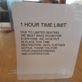 Lincoln Square Pancake House - A 1 hour limit to dine notice is on the tables. I think mainly for the peak hours. - Breakfast & Brunch Near Me - Indianapolis, Indiana Lincoln Square Pancake House - A 1 hour limit to dine notice is on the tables. I think mainly for the peak hours. - Breakfast & Brunch Near Me - Indianapolis, Indiana