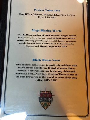 Menu photo 3 Beveridge Place Pub Seattle, WA Menu photo 3 Beveridge Place Pub Seattle, WA