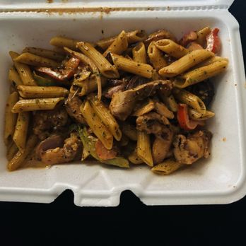 Vybez Kitchen - P Large Rasta Mon Pasta With Chicken - Caribbean Near Me - Greensboro, North Carolina