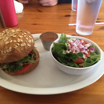 Monkey Business Cafe - Monterey Chicken sandwich with a side salad - Sandwiches Near Me - Fullerton, California Monkey Business Cafe - Monterey Chicken sandwich with a side salad - Sandwiches Near Me - Fullerton, California