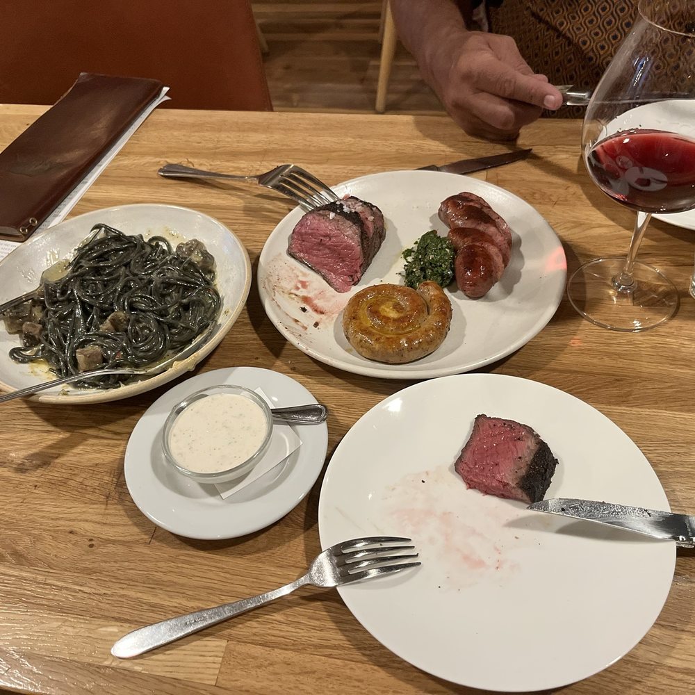 Rancher Butcher Chef - Mixed grill & squid ink linguini - Butcher Near Me - Bend, Oregon Rancher Butcher Chef - Mixed grill & squid ink linguini - Butcher Near Me - Bend, Oregon