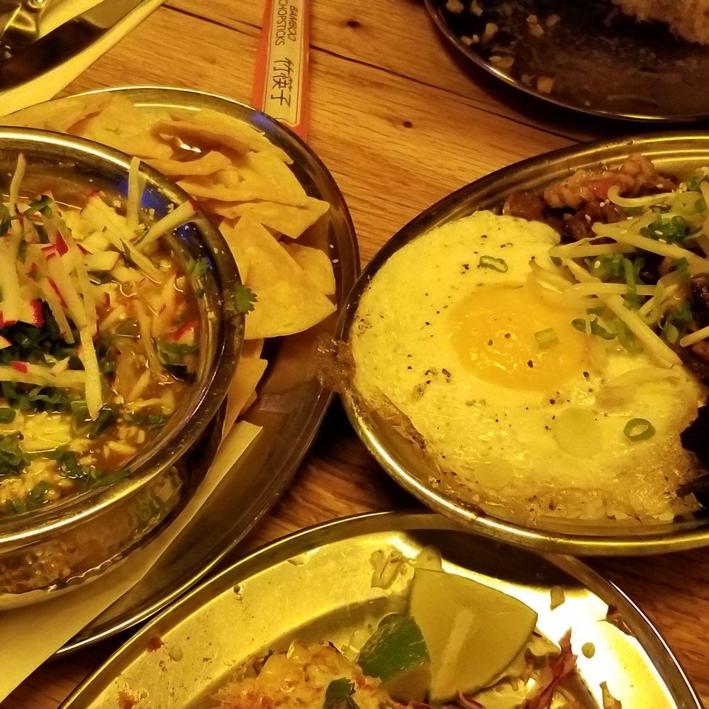Spork - Pozole Rojo, Korean BBQ Short Rib (w/ a few seaweed sticking out). - Mexican Near Me - Bend, Oregon Spork - Pozole Rojo, Korean BBQ Short Rib (w/ a few seaweed sticking out). - Mexican Near Me - Bend, Oregon