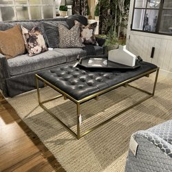 Maison Maison - Leather and Metal Ottoman.