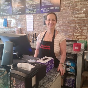 Cocktail Creamery - Sharon, one of the owners- very sweet lady - Desserts Near Me - McKinney, Texas Cocktail Creamery - Sharon, one of the owners- very sweet lady - Desserts Near Me - McKinney, Texas