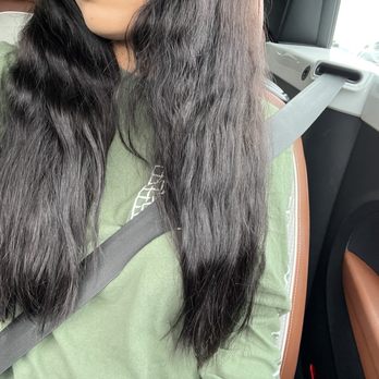 L&R Salon - Hair is frizzy and wavy/curly on top and more straight on the bottom. - Hair Salons Near Me - Los Angeles, California L&R Salon - Hair is frizzy and wavy/curly on top and more straight on the bottom. - Hair Salons Near Me - Los Angeles, California
