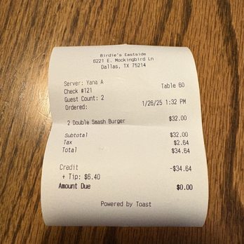 Birdie's Eastside - Pricing. Jan 2025 - Bars Near Me - Dallas, Texas