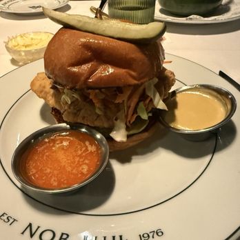 The Big Four - Chicken sandwich was really good. Wish it came with lettuce and tomatoes. - American Near Me - San Francisco, California The Big Four - Chicken sandwich was really good. Wish it came with lettuce and tomatoes. - American Near Me - San Francisco, California