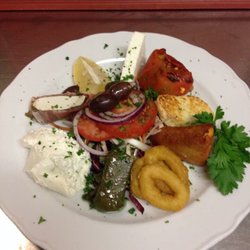 Restaurang Mediterranean - Mezes, a plate of mixed starters