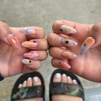 Phantasy Nails Beauty Salon - Black hole aura nails and pale blue toes Mani-pedi - Nail Salons Near Me - San Leandro, California Phantasy Nails Beauty Salon - Black hole aura nails and pale blue toes Mani-pedi - Nail Salons Near Me - San Leandro, California