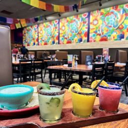 Margarita flight & jalapeño cheese dip Margarita flight & jalapeño cheese dip