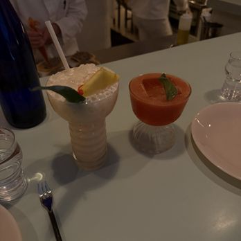 CENTO Raw Bar - Piña Colada and Strawberry drink - Seafood Near Me - Los Angeles, California CENTO Raw Bar - Piña Colada and Strawberry drink - Seafood Near Me - Los Angeles, California