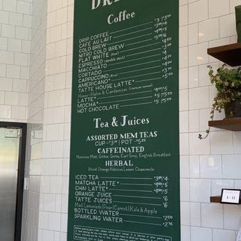 Tatte Bakery & Cafe | Cambridge Crossing - Drink menu - Breakfast & Brunch Near Me - Cambridge, Massachusetts