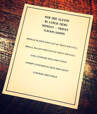 Menu photo 8 Pub One Eleven Whitehall, MI Menu photo 8 Pub One Eleven Whitehall, MI