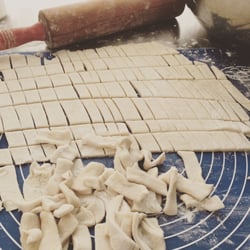 The Old Corner Hardware Store - Making the chicken and dumplings...