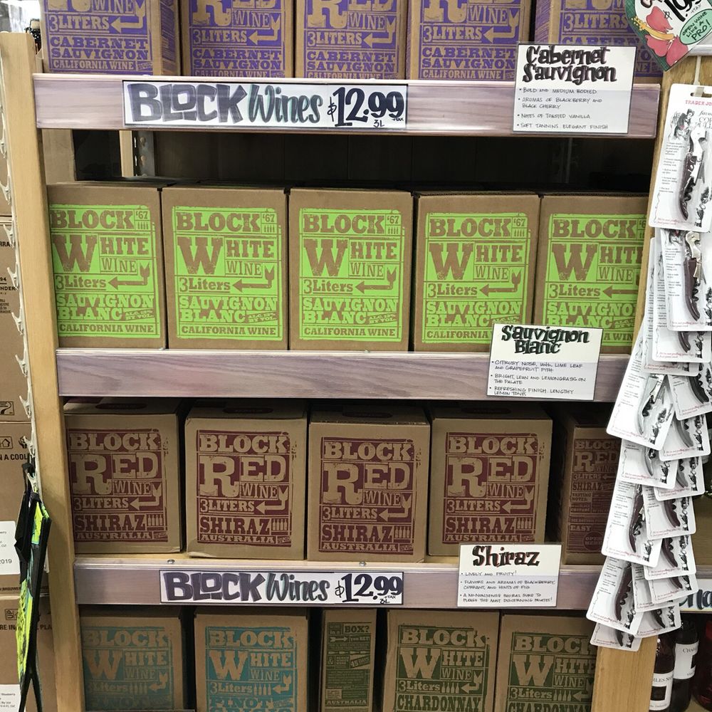 Trader Joe's - Pro tip- get the boxed wine. It's amazing. - Grocery Near Me - Indianapolis, Indiana Trader Joe's - Pro tip- get the boxed wine. It's amazing. - Grocery Near Me - Indianapolis, Indiana