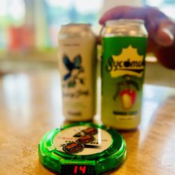 Ace No 3 - Belmont Village - Order buzzer. Local craft can beer.