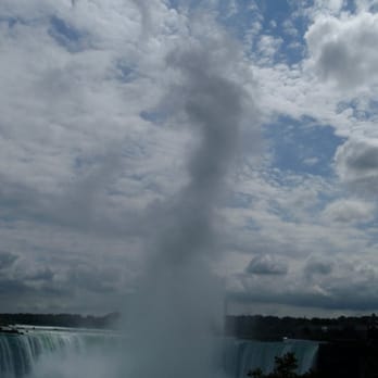 Niagara Falls - Note how high the mist rises--about five times the height of the falls themselves. - Landmarks & Historical Buildings Near Me - Niagara Falls, Ontario Niagara Falls - Note how high the mist rises--about five times the height of the falls themselves. - Landmarks & Historical Buildings Near Me - Niagara Falls, Ontario