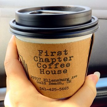 First Chapter Coffee House - My "Curious George" drink (banana mocha) was tasty! - Coffee & Tea Near Me - Gold Beach, Oregon