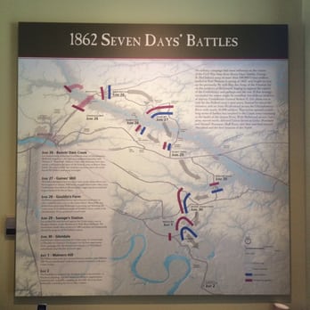 Glendale National Cemetery - "1862 Seven Days Battles" exhibit inside the visitor center - Landmarks & Historical Buildings Near Me - Richmond, Virginia Glendale National Cemetery - "1862 Seven Days Battles" exhibit inside the visitor center - Landmarks & Historical Buildings Near Me - Richmond, Virginia