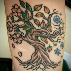 Broad Street Tattoo Studio - My beautiful Four Seasons Tree of Life from Dean.