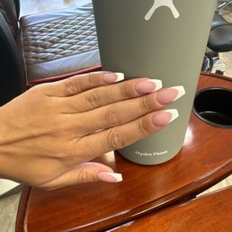 french tips on actual nail, not acrylics french tips on actual nail, not acrylics