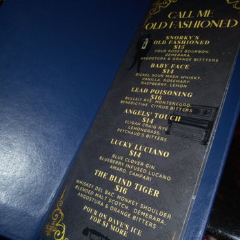 The Bearded Barber - Old Fashioned menu - Speakeasies Near Me - New River, Arizona