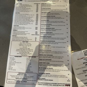 ABBQ - Drink menu - Barbeque Near Me - Atlantic Beach, Florida