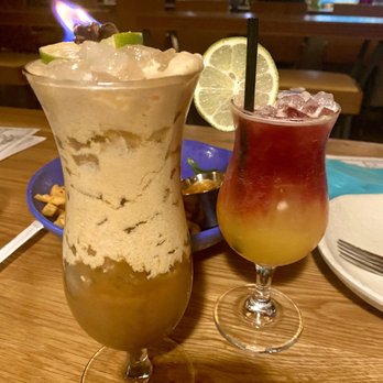 The Toasted Coconut - Rocket to the Moon (left) and Tropic Like it's Hot (right) - New American Near Me - Houston, Texas The Toasted Coconut - Rocket to the Moon (left) and Tropic Like it's Hot (right) - New American Near Me - Houston, Texas