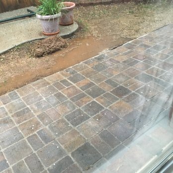 KB Landscape & Tree Service - rain water - lack of finished landscaping after patio laid - Landscaping Near Me KB Landscape & Tree Service - rain water - lack of finished landscaping after patio laid - Landscaping Near Me