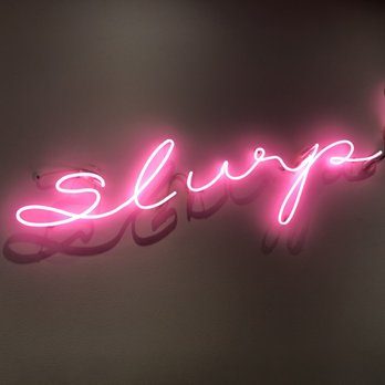 Maru Ramen - Took me a second but this says 'slurp'...very clever wall art - Ramen Near Me - Richardson, Texas