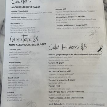 Teas Your Spirits - Cocktail menu - Tea Rooms Near Me - Hilliard, Ohio