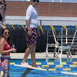 San Dimas Recreation Center - Learning to fly off the competition board