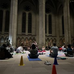 Yoga On The Labyrinth at Grace Cathedral