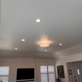 Jonathan Electric - Living Room - added new LED recessed lighting and also ceiling light fixture with separate switches and dimmer. - Electricians Near Me Jonathan Electric - Living Room - added new LED recessed lighting and also ceiling light fixture with separate switches and dimmer. - Electricians Near Me