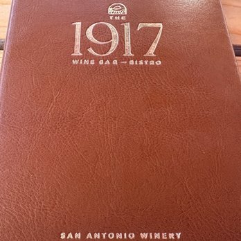 San Antonio Winery - Menu book - Wineries Near Me - Los Angeles, California