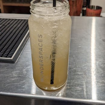 Wonderspaces  - Austin - Pear drink! You also get to take home a souvenir glass. - Art Galleries Near Me - Austin, Texas