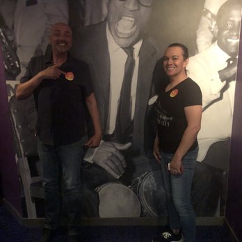 Purple Room - On our way out. One of the crew members saw we were going to take a selfie and offered to take the pic for us. - New American Near Me - Palm Springs, California Purple Room - On our way out. One of the crew members saw we were going to take a selfie and offered to take the pic for us. - New American Near Me - Palm Springs, California
