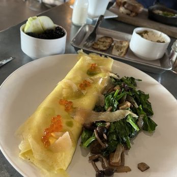 Preserve - Salmon Roe French Omelette with Side Saute Vegetables - Lounges Near Me - Winters, California