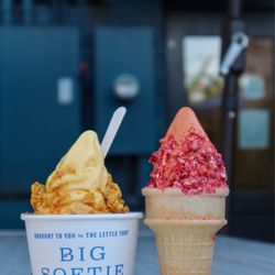 Big Softie - Mango Sticky Rice Sorbet with Honeycomb + Thai Tea w/Pink Praline @tiffhuangry