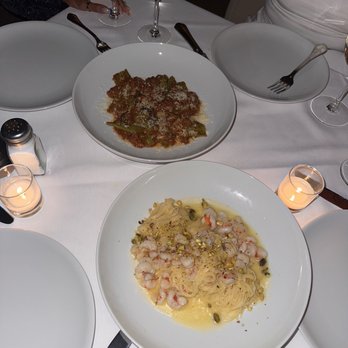 Mamo Miami - Bolognese and angel hair shrimp pasta - Italian Near Me - Miami, Florida