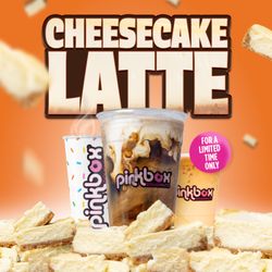 New Seasonal Coffee Flavor of the Month! Cheesecake Latte!