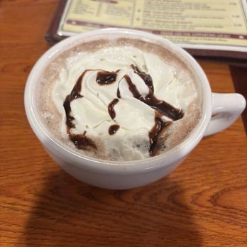 Pancake Chef Restaurant - Hot chocolate with whipped cream and chocolate drizzle - Buffets Near Me - Mackinaw City, Michigan Pancake Chef Restaurant - Hot chocolate with whipped cream and chocolate drizzle - Buffets Near Me - Mackinaw City, Michigan