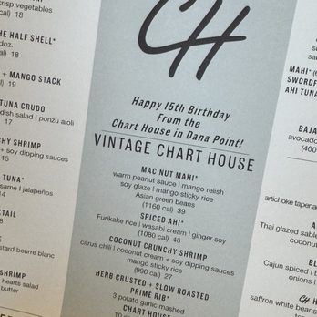Chart House - Customized menu - Seafood Near Me - Dana Point, California Chart House - Customized menu - Seafood Near Me - Dana Point, California