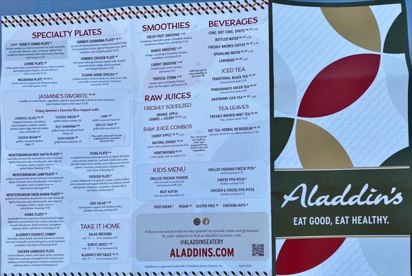 Menu photo 1 Aladdin's Eatery-Fairlawn Fairlawn, OH Menu photo 1 Aladdin's Eatery-Fairlawn Fairlawn, OH