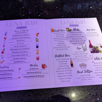 Luna Hall DC - Drink menu (Oct 2023) - Bars Near Me - Washington, DC, District of Columbia